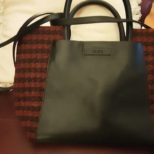 Tumi Handbag Red on sides Black Leather on front and back
